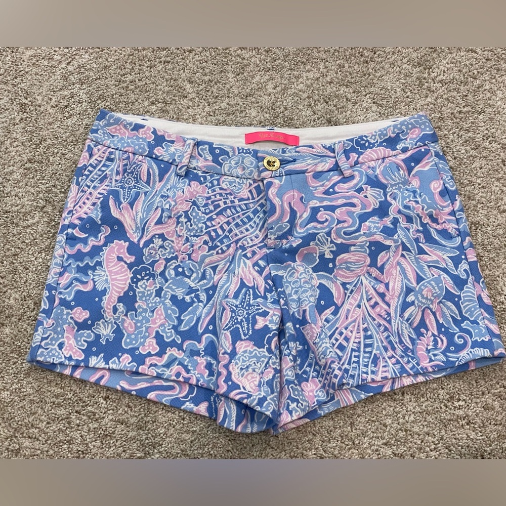 Lilly Pulitzer Callahan short size 4 in Boca Blue Sea What I Sea